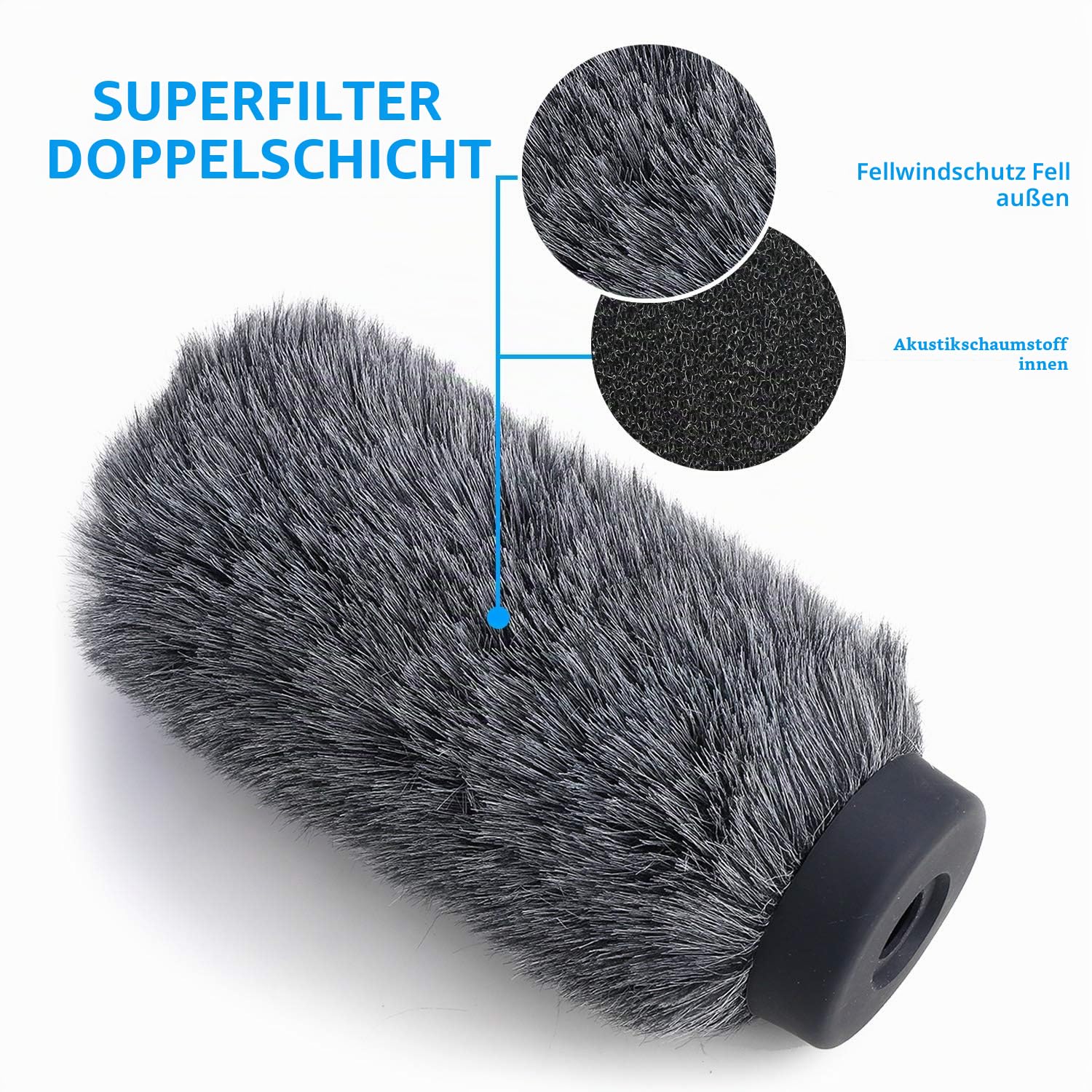 NTG3 Mikrofon Windschutz - Windschutz für Rode NTG-3, Sennheiser MKH416 Shotgun Mic, Windschutz Bis zu 7.1 "lang von YOUSHARES