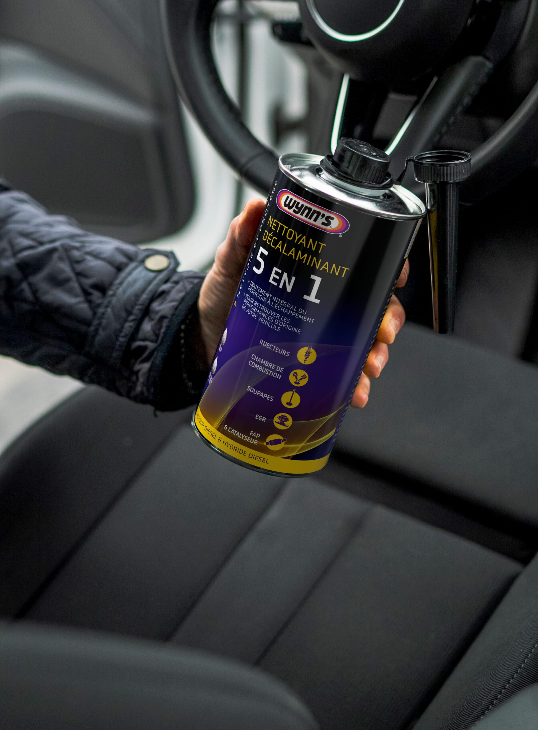 Wynn's Nettoyant Décalaminant Diesel - Nettoyage Profond des Injecteurs, Turbo, Vanne EGR & FAP - Lubrification & Protection du Système d’Alimentation - 1L