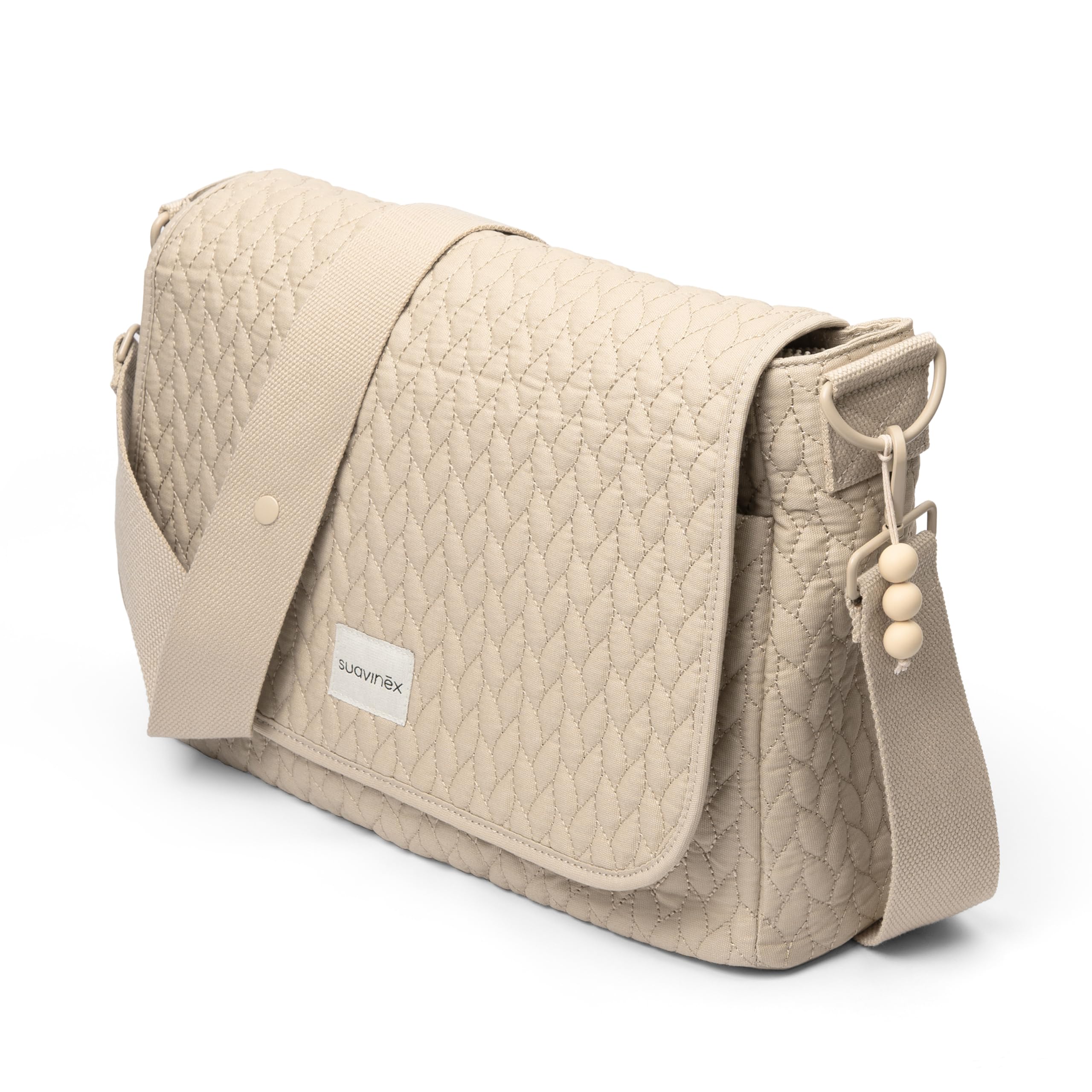 Suavinex, Bolso Maternidad Bandolera, Bolso Carro Bebé de Gran Capacidad, Asas Ajustables al Carrito, Solapa y Cierre de Cremallera, Impermeable, con Bolsillos Interiores