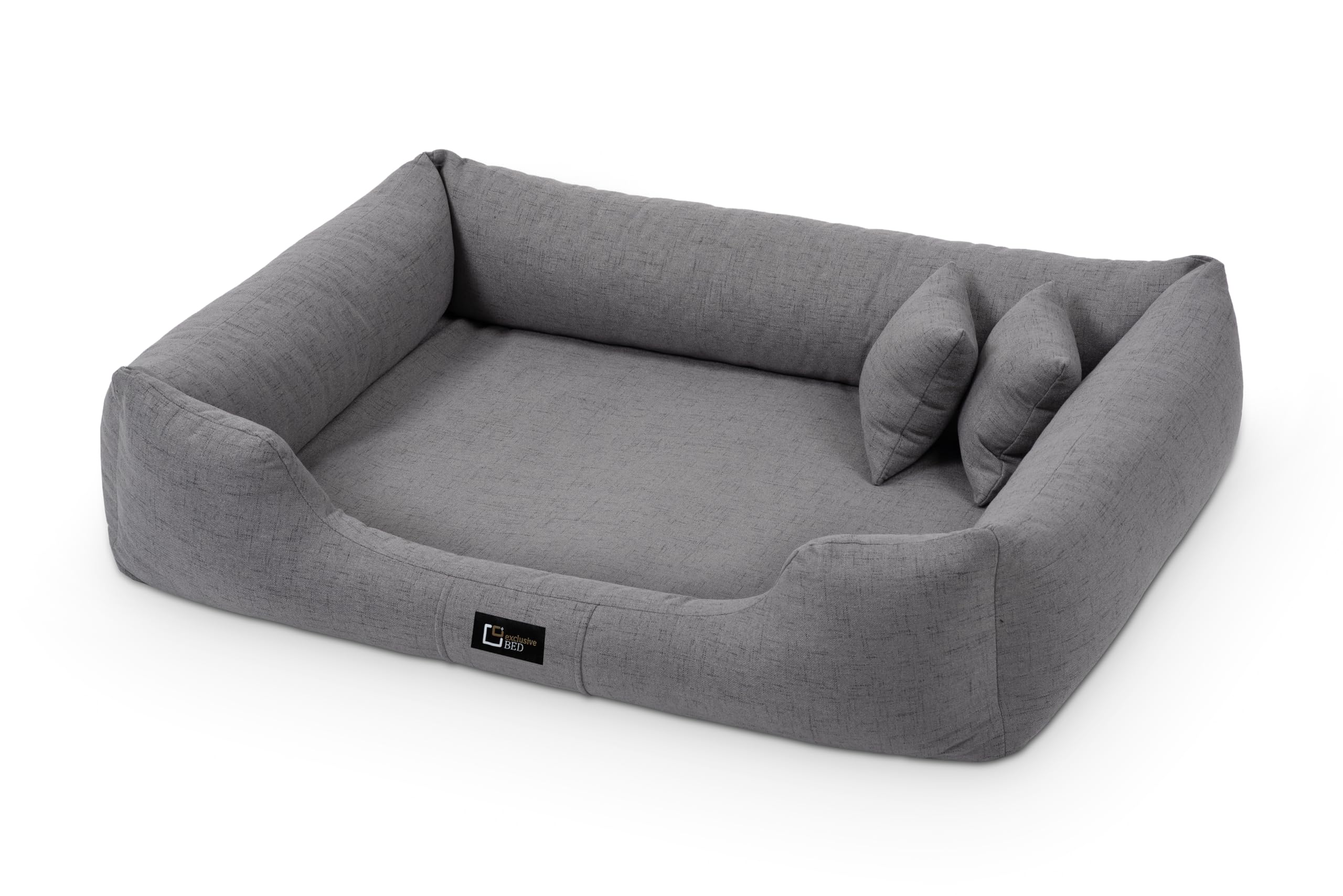 Lit orthopédique pour Chien Bruno pour Grands, Moyens et Petits Chiens - Coussin pour Chien, Matelas pour Chien Mousse à mémoire de Forme Confortable Durable (L, Gris)