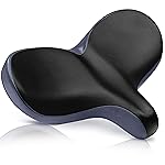 X WING Mega Plus Bike Saddle Replacement Seat for Men & Women | Comfortable Padded Cushion, Ergonomic Design & Spacious Seat | Fit for Electric, City, Stationary, Exercise Bicycles & Beach Cruisers