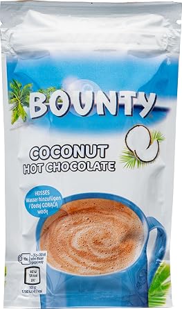 Bounty, Authentic Coconut Flavor Instant Hot Chocolate, Classic Milk Chocolate Low-Fat Cocoa Powder, Hot Cocoa, 140g/4.94oz