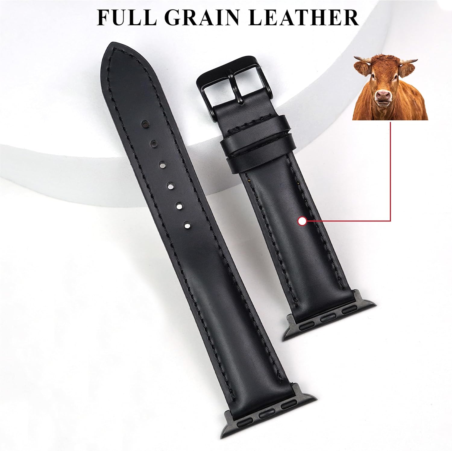 Handmade AIIigator Watch Band Leather Compatible with Apple Watch Ultra 49mm 45mm 44mm 42mm 41mm 40mm 38mm Croc Replacement for Iwatch Series 10 9 8 7 6 5 4 3 2 1 SE Stingray Ostrich