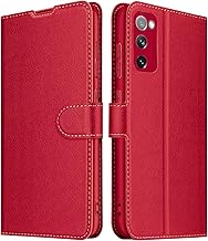 ELESNOW Coque pour Samsung Galaxy S20 FE 2022 / Samsung Galaxy S20 FE 5G, Premium Portefeuille Étui Housse en Cuir Compatible avec Samsung Galaxy S20 FE 2022 / Galaxy S20 FE 4G / 5G (Rouge)…