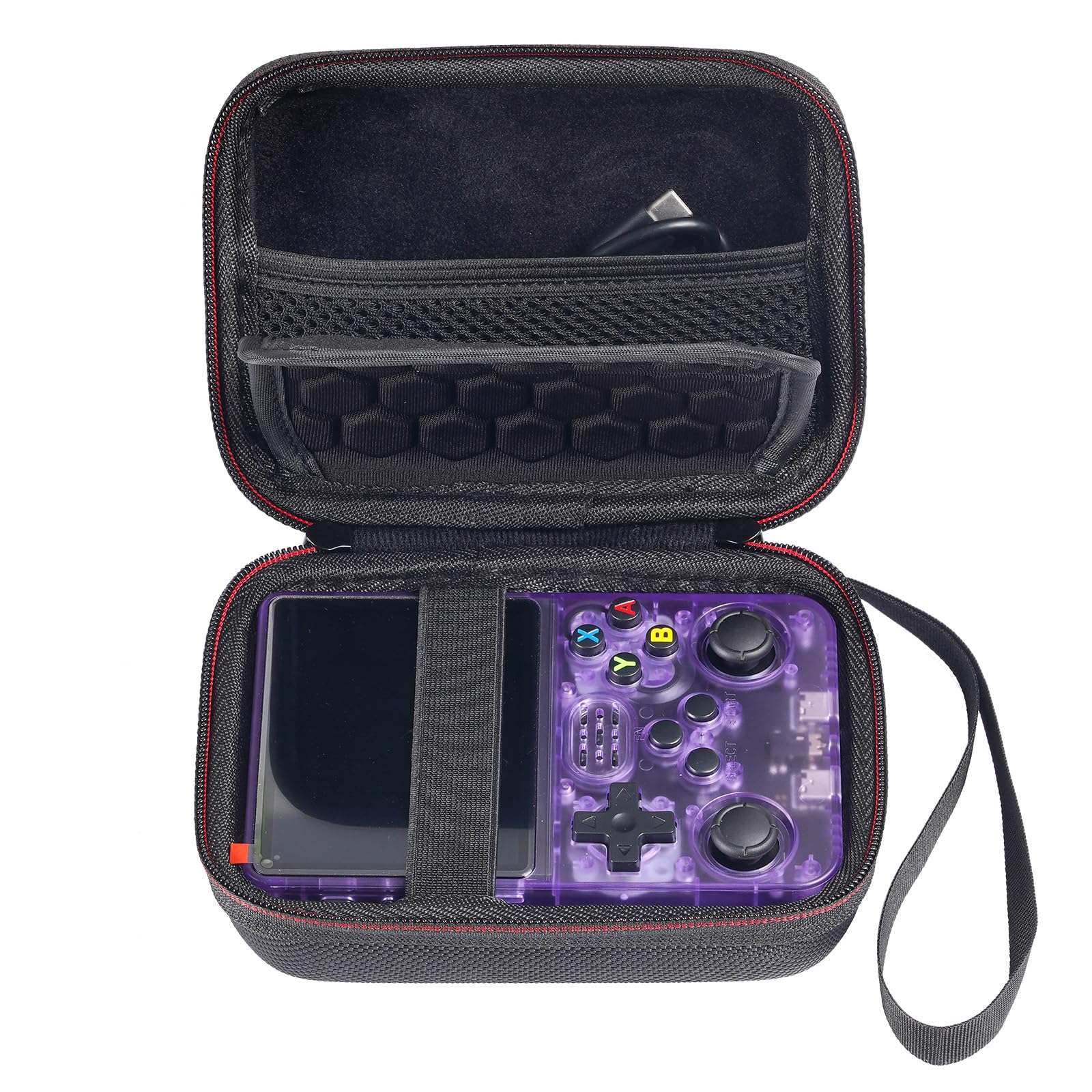 Générique Housse de Transport Console de Jeu Portable pour R36S R35S RG353V RG35XX Plus RGB20S, Sacoche de Voyage Rigide et Portable, Sac à Main Protecteur, Accessoires de Jeu (Noir Générique Housse de Transport Console de Jeu Portable pour R36S R35S RG353V RG35XX Plus RGB20S, Sacoche de Voyage Rigide et Portable, Sac à Main Protecteur, Accessoires de Jeu (Noir