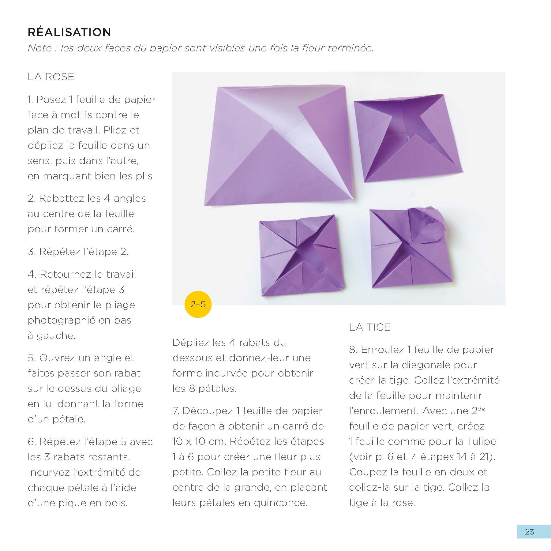 Fleurs en origami Kit de papiers origami: Kit de papiers origami : 1 livre et 232 feuilles de papier origami