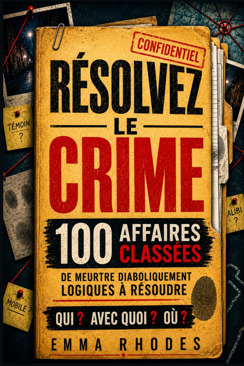 Résolvez le Crime: 100 Affaires Classées de meurtre diaboliquement logiques à résoudre — Qui ? Avec quoi ? Où ? (Jeu d'enquête pour adultes)