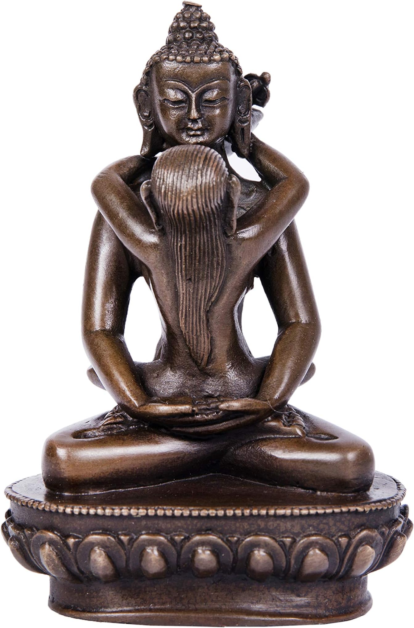 ToperkinYab Yum Statue Buddha Statues TPFX-022 Bronze Small Buddhist Figurines, 5 pcs