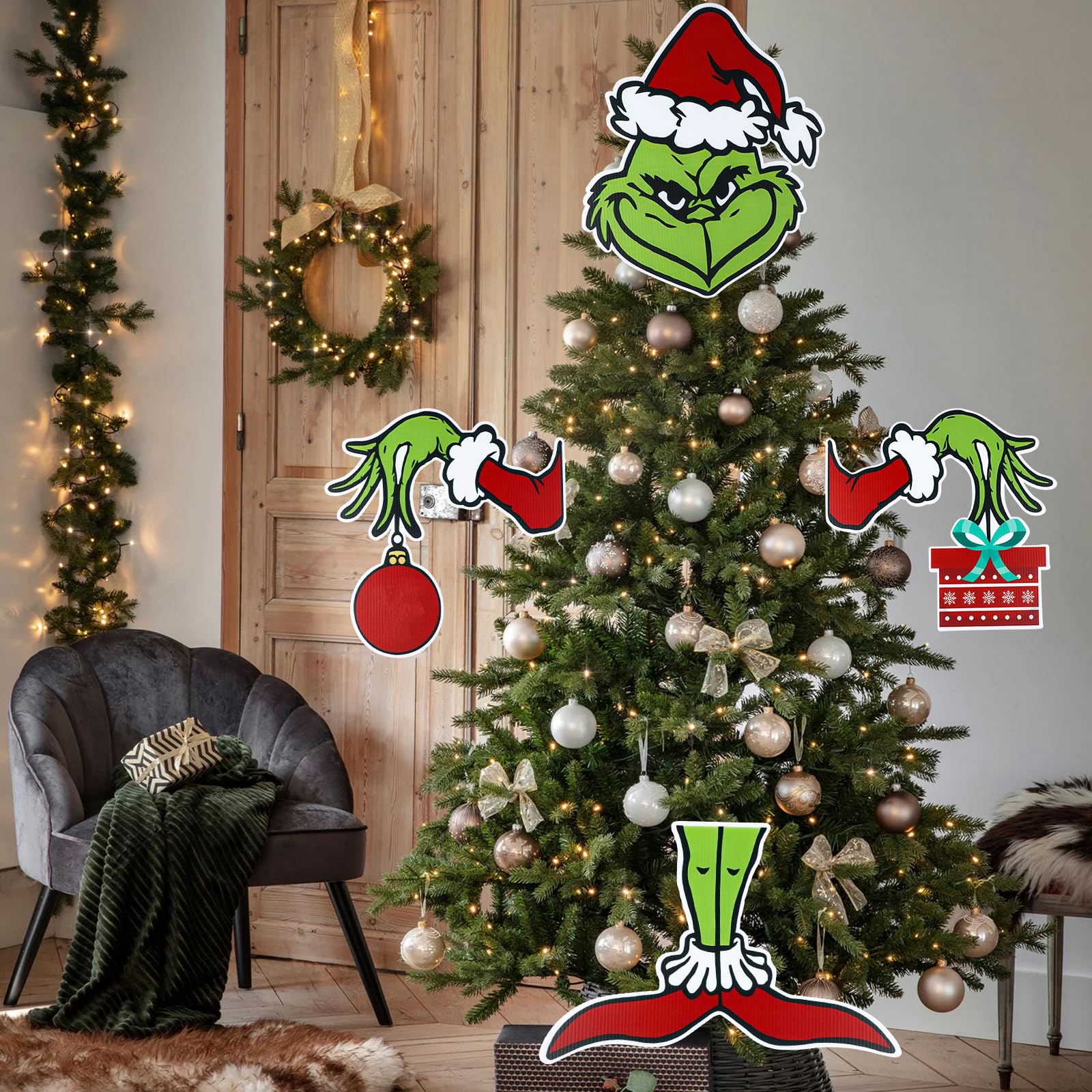 Christmas Decorations for Tree Christmas Tree Topper Tree Ornament Christmas Decor Indoor Home Xmas Party Supplies