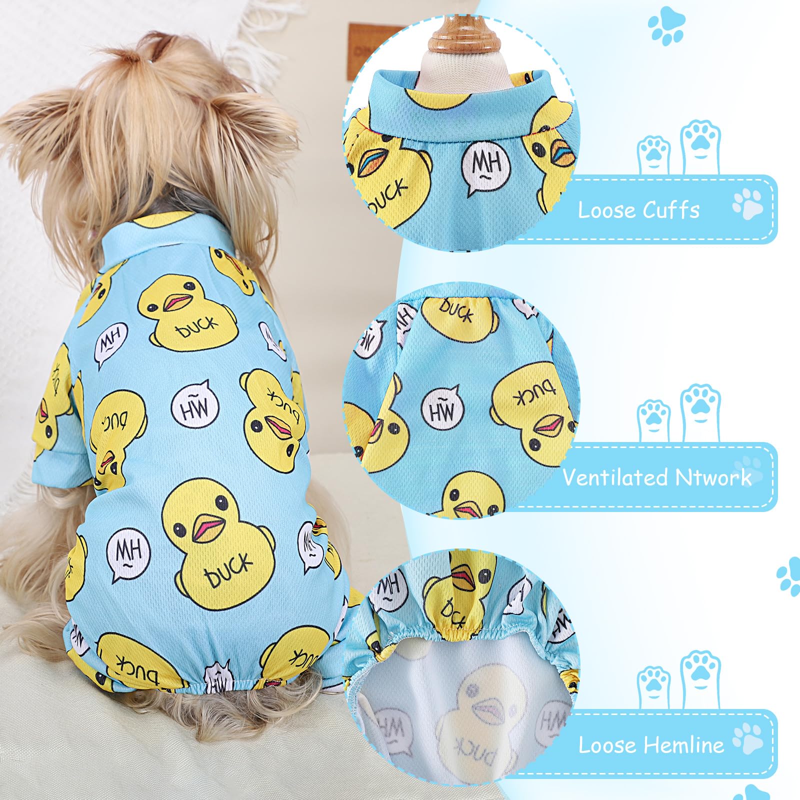 Hunde-Pyjama Für Kleine Hunde – Weicher Einteiler, Atmungsaktiv, Für Chihuahua, Yorkie & Mehr