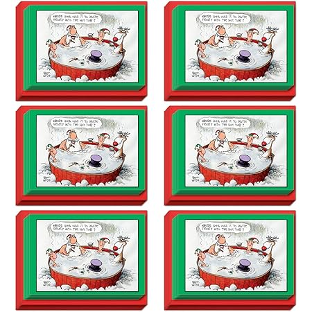 Funny Christmas Cards Bulk Pack With Envelopes Set Of 24 12