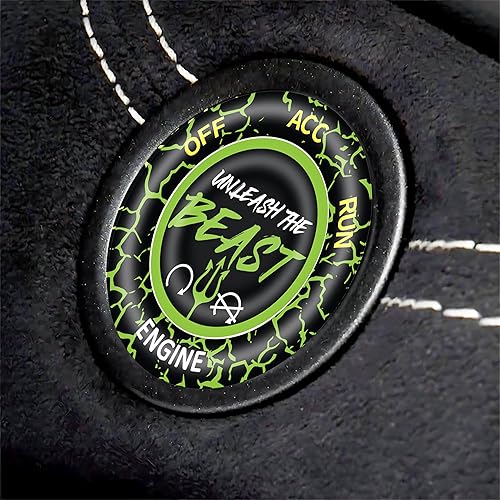 Miniatura 2 de DECALEPIC Cubierta de botón de arranque para Dodge Challenger Charger Durango y Jeep Grand Cherokee SRT8 2015-2024, diseño elegante Unleash The