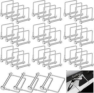 Pelopy 60 Pcs Square Trailer Pin 1/4 Inch Diameter x 2-3/4 Inch Long Safety Shaft Locking Pin Wire Trailer Hitch Pin Trailer Coupler Pin Metal Pins for Farm Lawn Garden Hitches Trailers Wagons Towing