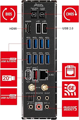 Miniatura 6 de MSI MEG Z590 Unify - Placa base para juegos (ATX, Intel Core de 1110 generación, zócalo LGA 1200, DDR4, PCIe 4, SLICFX, ranuras M.2, Wi-Fi 6E)