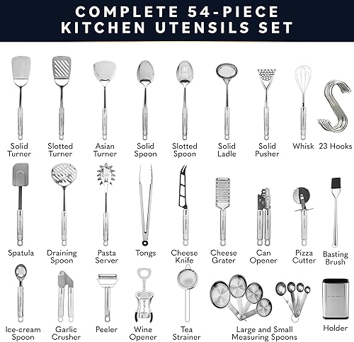 Miniatura 2 de Home Hero Juego de utensilios de cocina de silicona de 33 piezas, juego de utensilios de cocina de silicona antiadherente con espátula, espátula de