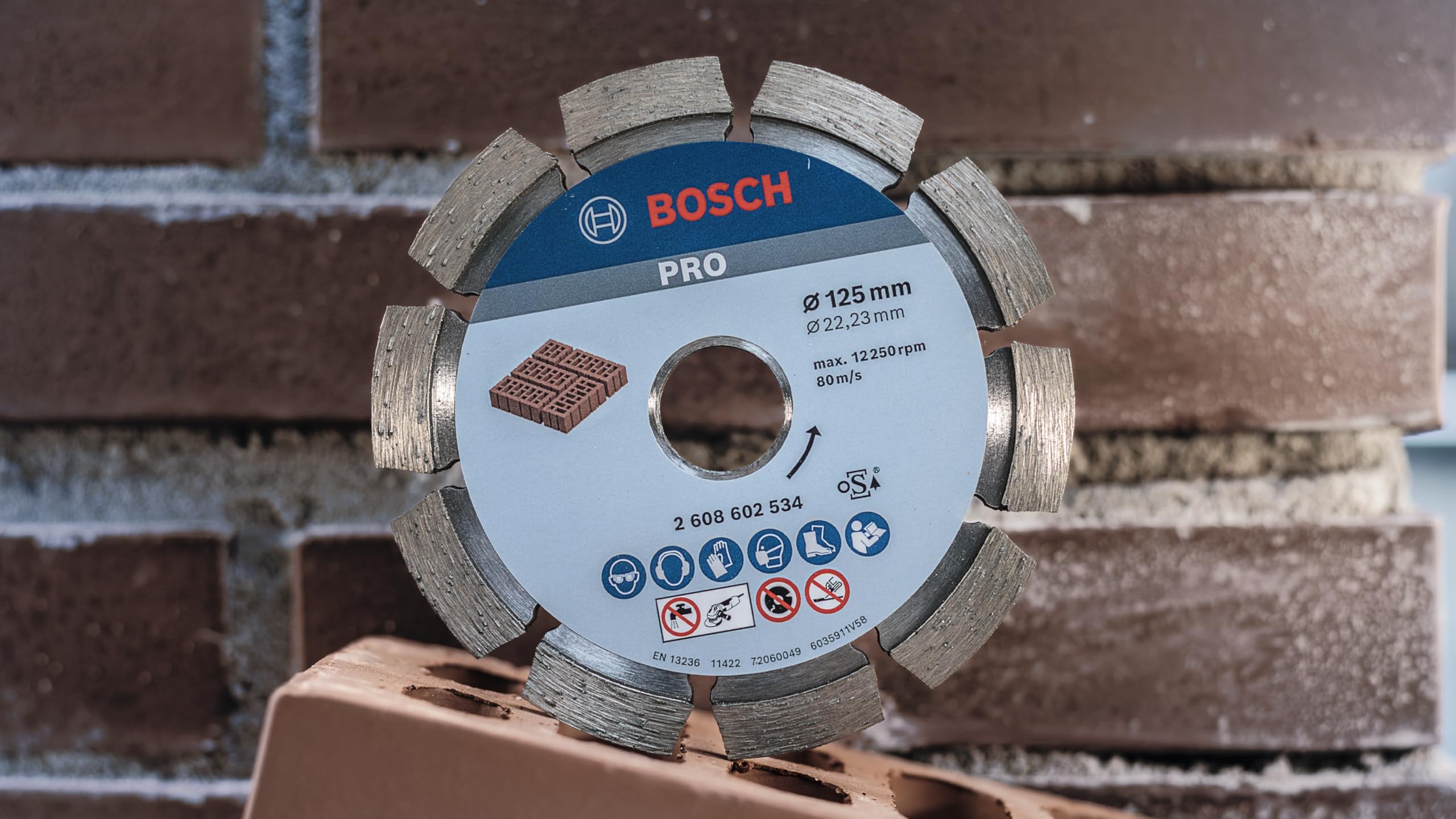Bosch 1x Disque à tronçonnage diamant PRO Mortar , alésage 22,23 mm (pour Brique, Ø 125 mm, Professional Accessoire Petite meuleuse angulaire)