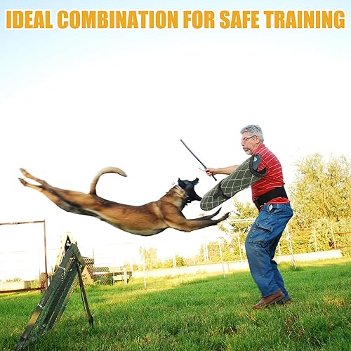 Miniatura 6 de Abbylike Juego de entrenamiento para perros con manga, almohada de juguete para razas pequeñas, jugar, entrenamiento, uso en interiores