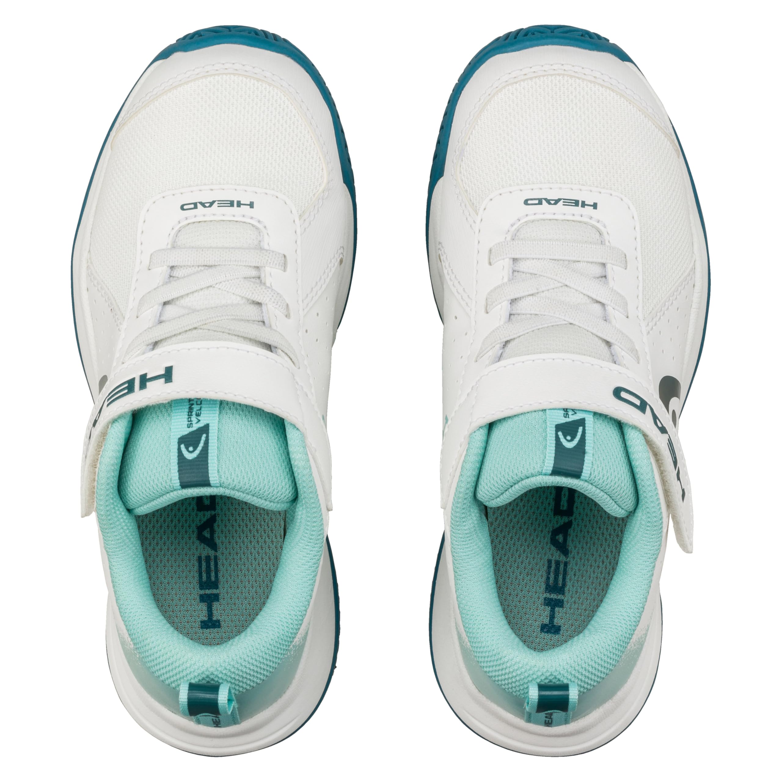 HEAD Sprint Velcro 4.0 Kids, White, Turquoise
