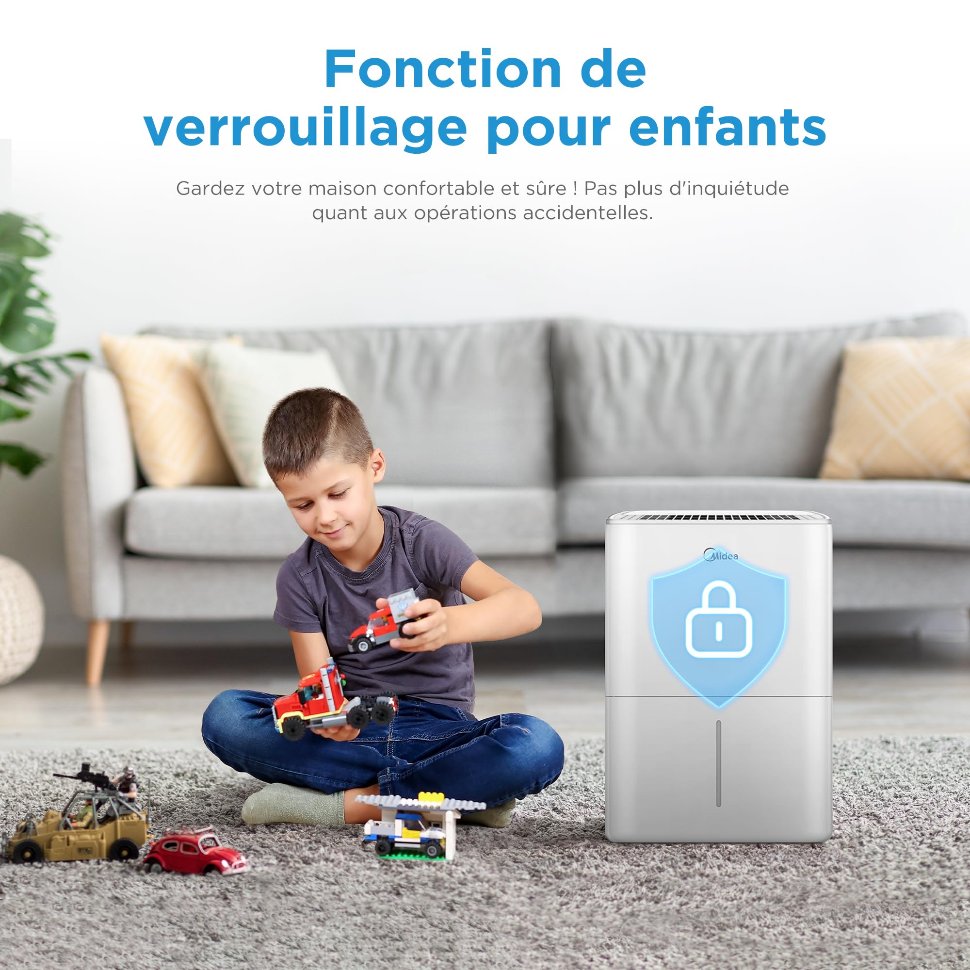 MIDEA Deshumidificateur d air Anti Moisissure 12L - Compresseur Intelligent et APP - Absorbeur d'humidité electrique - Séchage du Linge, Capteur d'humidité Auto et anti-condensation - Idéal pour 35m²