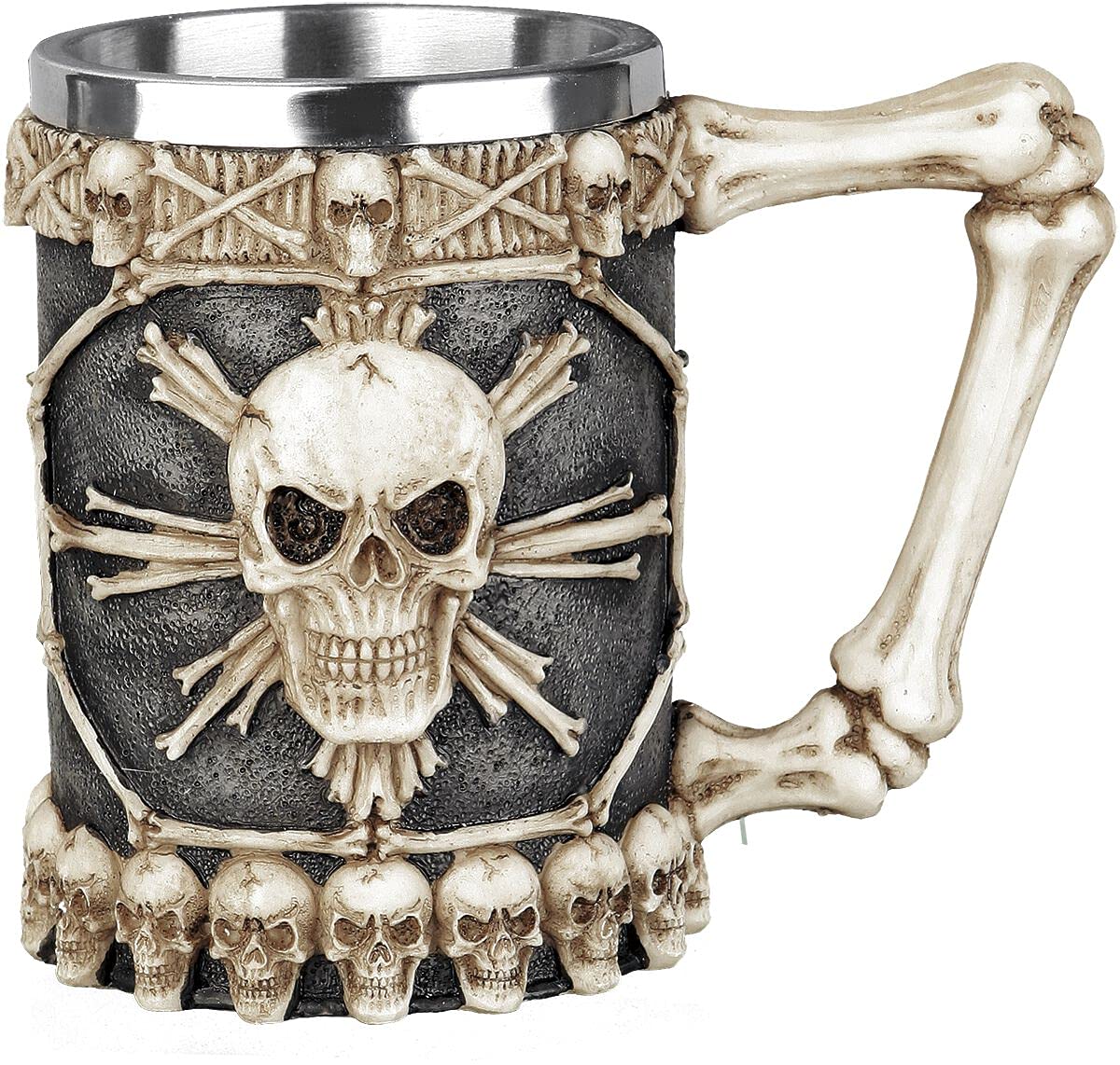 Nemesis Now Large Tankard of Skulls Mug 18cm Ivory