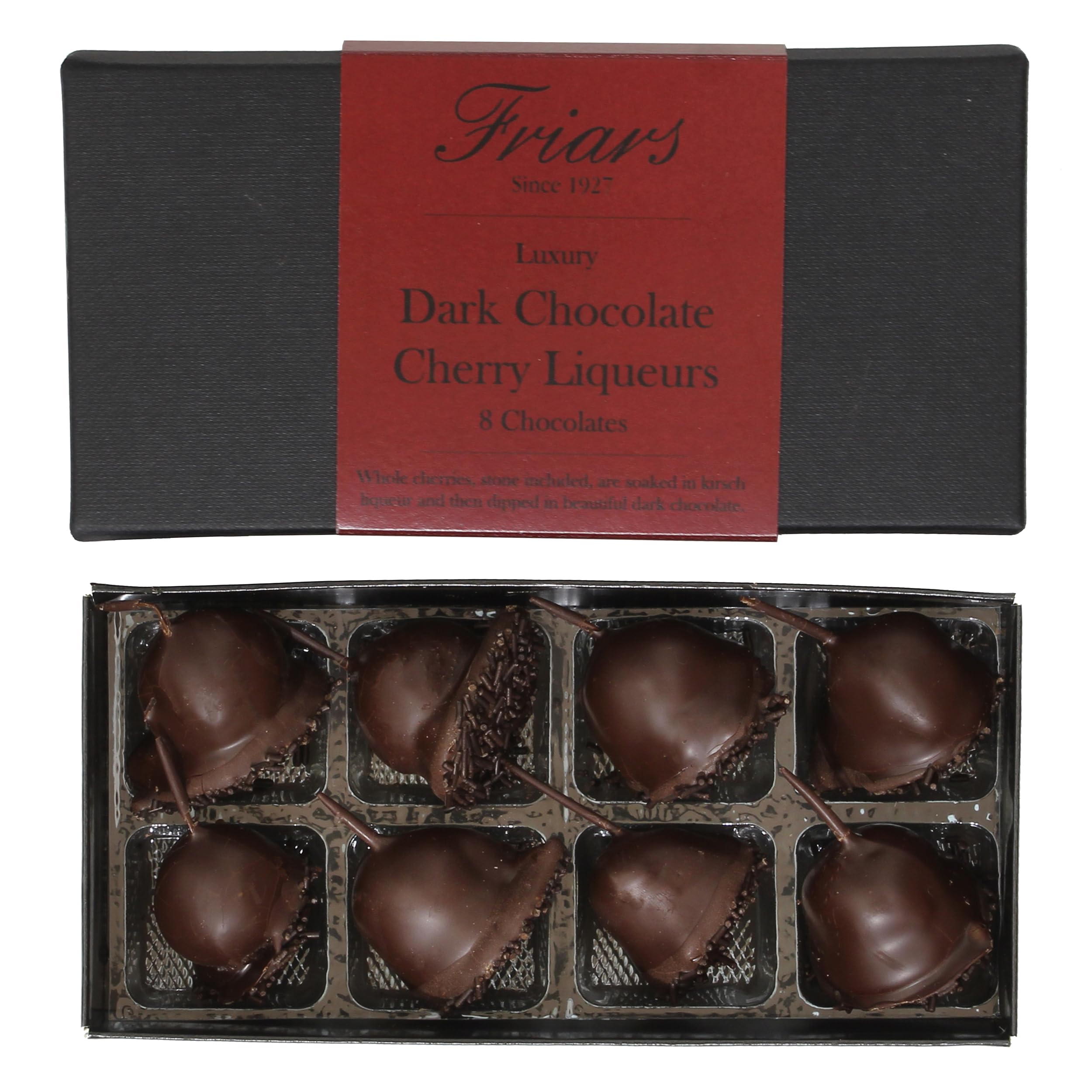 Buy Friars Dark Chocolate Cherry Liqueurs 8 Per Box Cerisettes