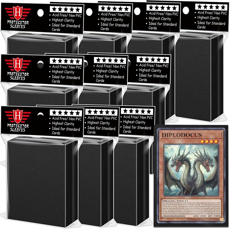 1000 fundas para tarjetas de intercambio, color negro mate, tamaño estándar, 66 x 91 mm, protectores de cartas para MTG, TCG, tarjetas de béisbol, tarjetas zapatillas y tarjetas de juego