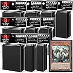 1000 Pcs Black Card Sleeves Toploaders for Trading Cards, Soft Clear Card Protective Sleeves Deck Card Protectors Fit for Baseball Cards, Sports Cards, MTG, Game Card Standard Cards