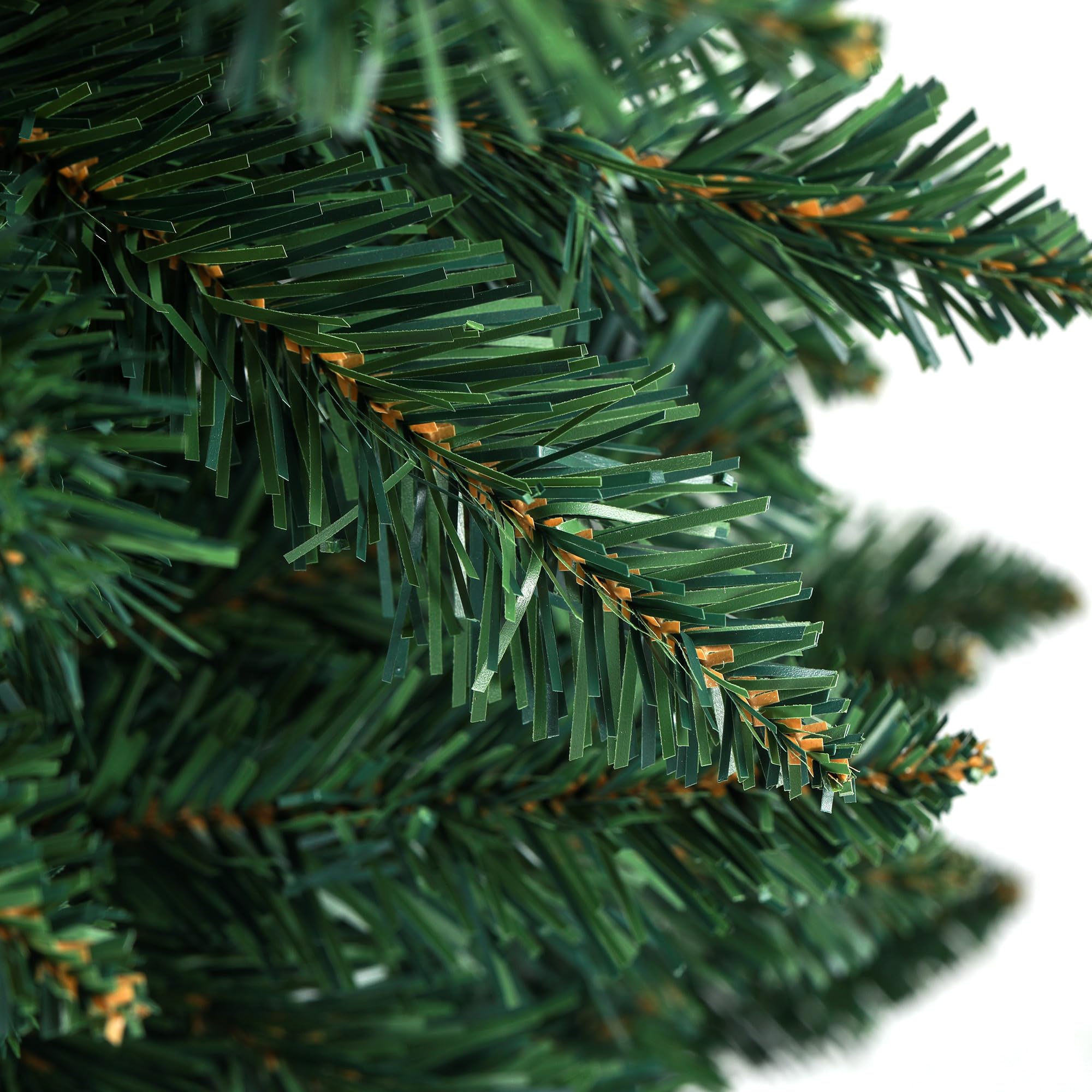 HOMCOM Árbol de Navidad Estrecho 183 cm Base Plegable 479 Ramas Verde