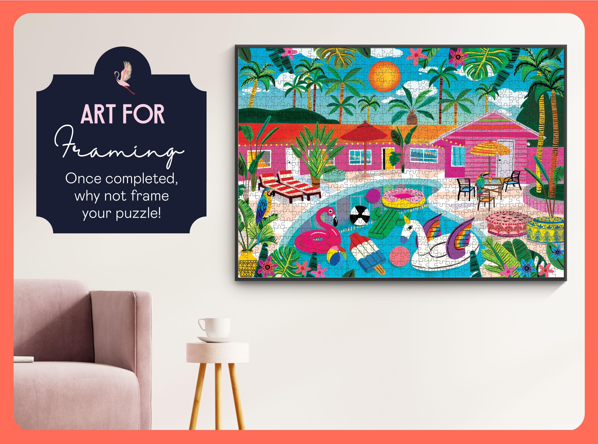 Elena Essex Puzzles for Adults 1000 Pieces -  | Jigsaw Puzzles 1000 Pieces for Adults | Colorful Cool Whale Shark Coral Reef Puzzle | jigsaws Size 20 x 28 inches: Poolside
