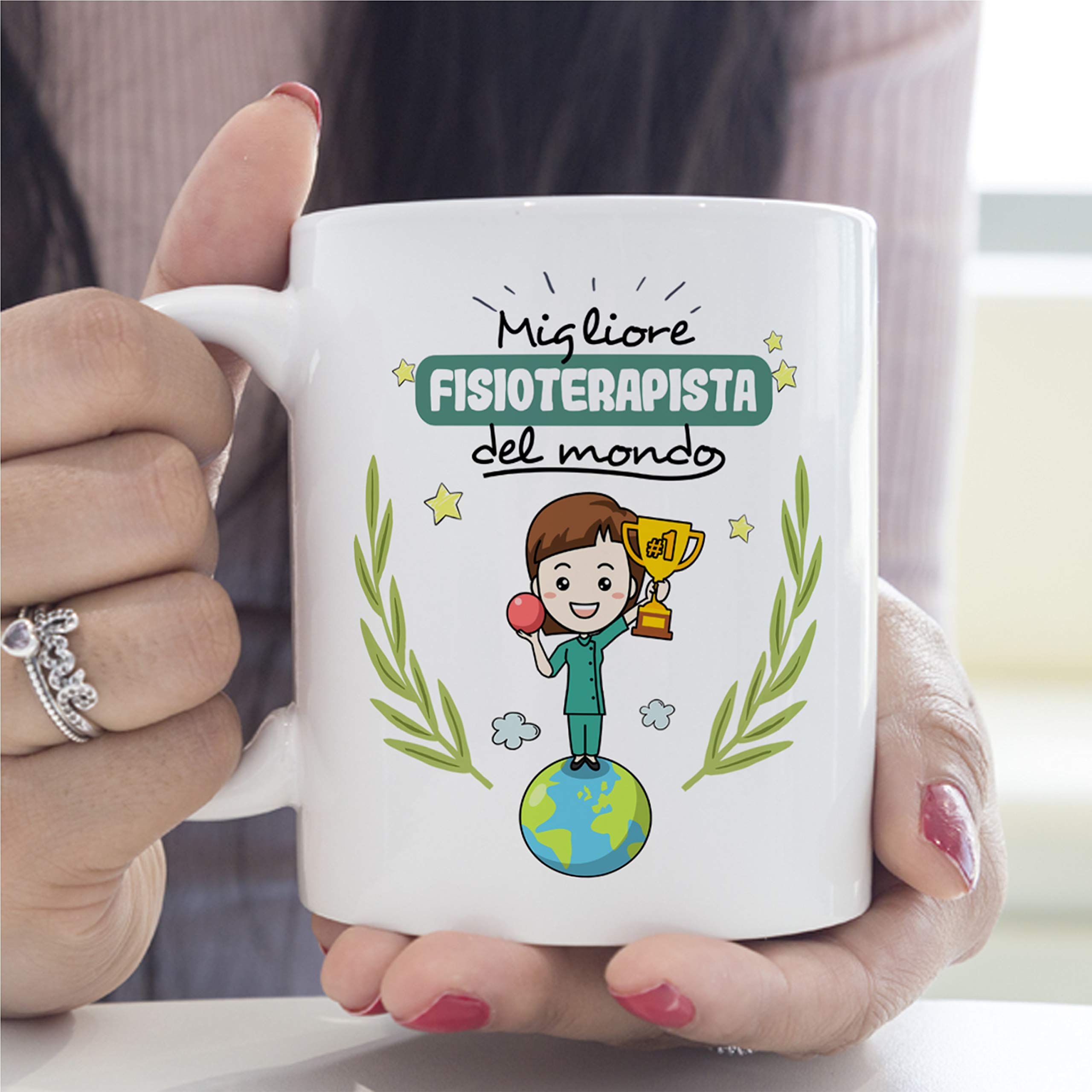 Mugffins Tazza Fisioterapista Migliore del Mondo Regali Originali Fisioterapia