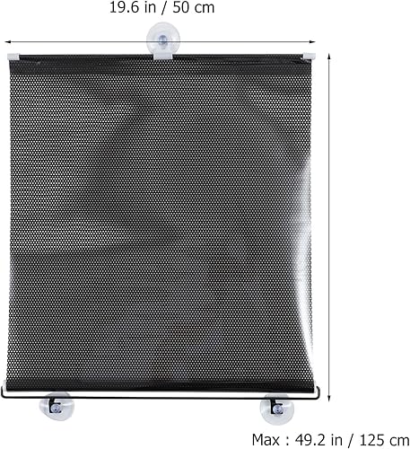 Miniatura 2 de Persianas enrollables opacas con ventosas, 49. 21 x 19. 68 pulgadas, persianas enrollables sin cordón para puertas de ventanas, cortinas con filtro