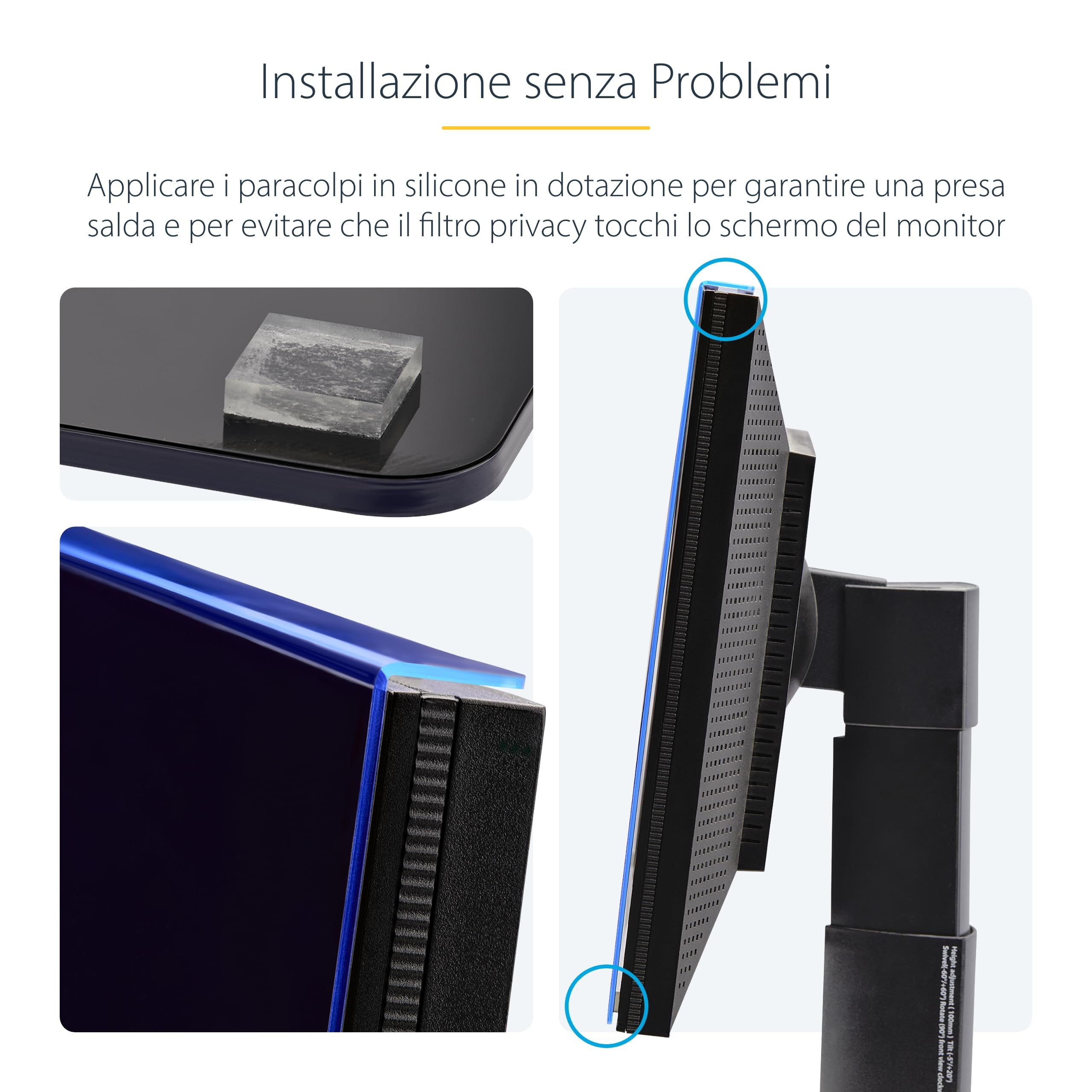 StarTech Filtro Privacy in Acrilico da Appendere per Monitor 24" 16:10 | Pellicola Protettiva Antiriflesso, Protegge i Dati Sensibili