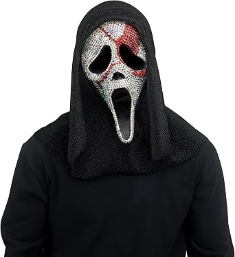 Fun World Ghost Face Bloody Glitter Mask Costume