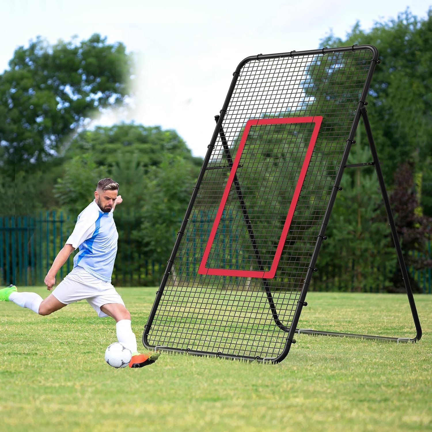 Volleyball Rebounder Netz 2,2 x 1,2 m, verstellbares Volleyballnetz für Sporttraining Garten
