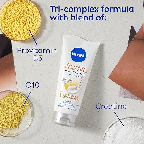 Miniatura 3 de Nivea Crema reafirmante y antiarrugas para el cuello y el pecho, crema corporal hidratante las 24 horas que reduce el aspecto de líneas finas y
