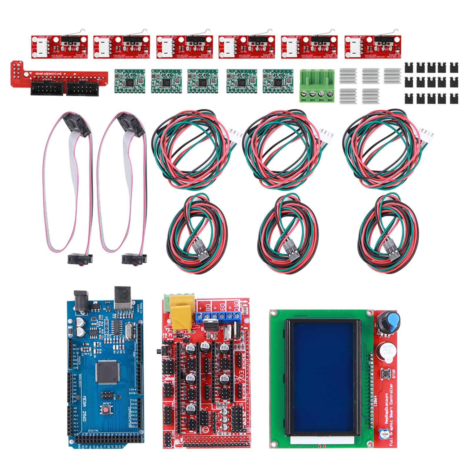 Zestaw do drukarki 3D RAMPS 1.4 12864 Kontroler A4988 Chip Farts Fit Reprap