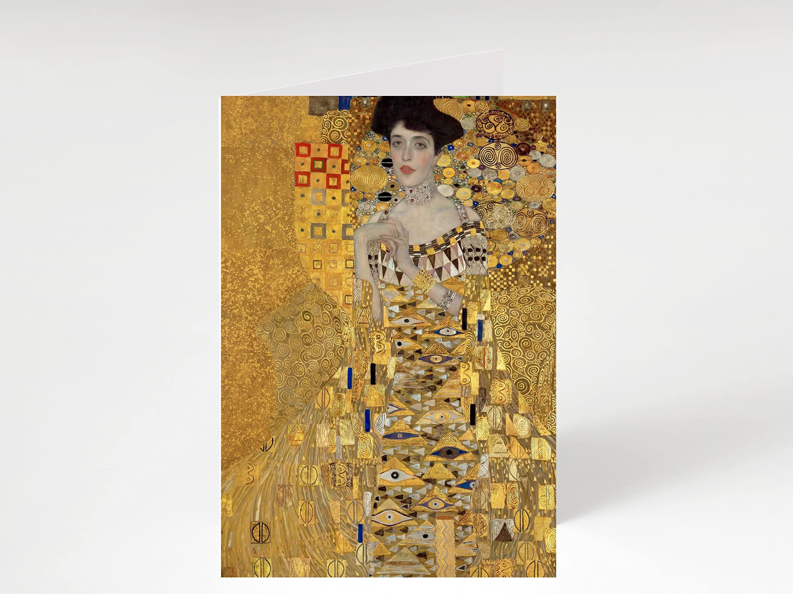 Pack of 10 Notecards, Fine Art Notecards and envelopes, 4 x 6" Blank Note Cards, Giclée Printed on Fine Art Matte Card, Thank You Card Notelets, Klimt Adele Bloch-Bauer
