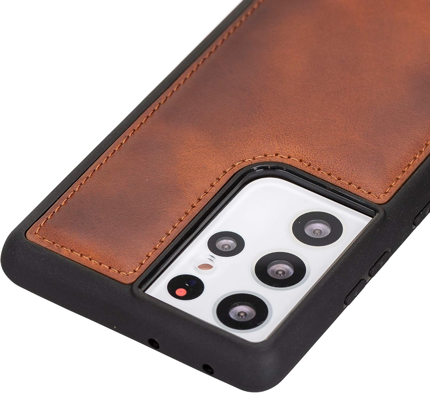 Cheapest 🛒 Venito Lucca Leather Case Compatible with Samsung Galaxy S21 Ultra (6.8 inch) – Extra Secure with Padded Back Cover (Antique Brown)