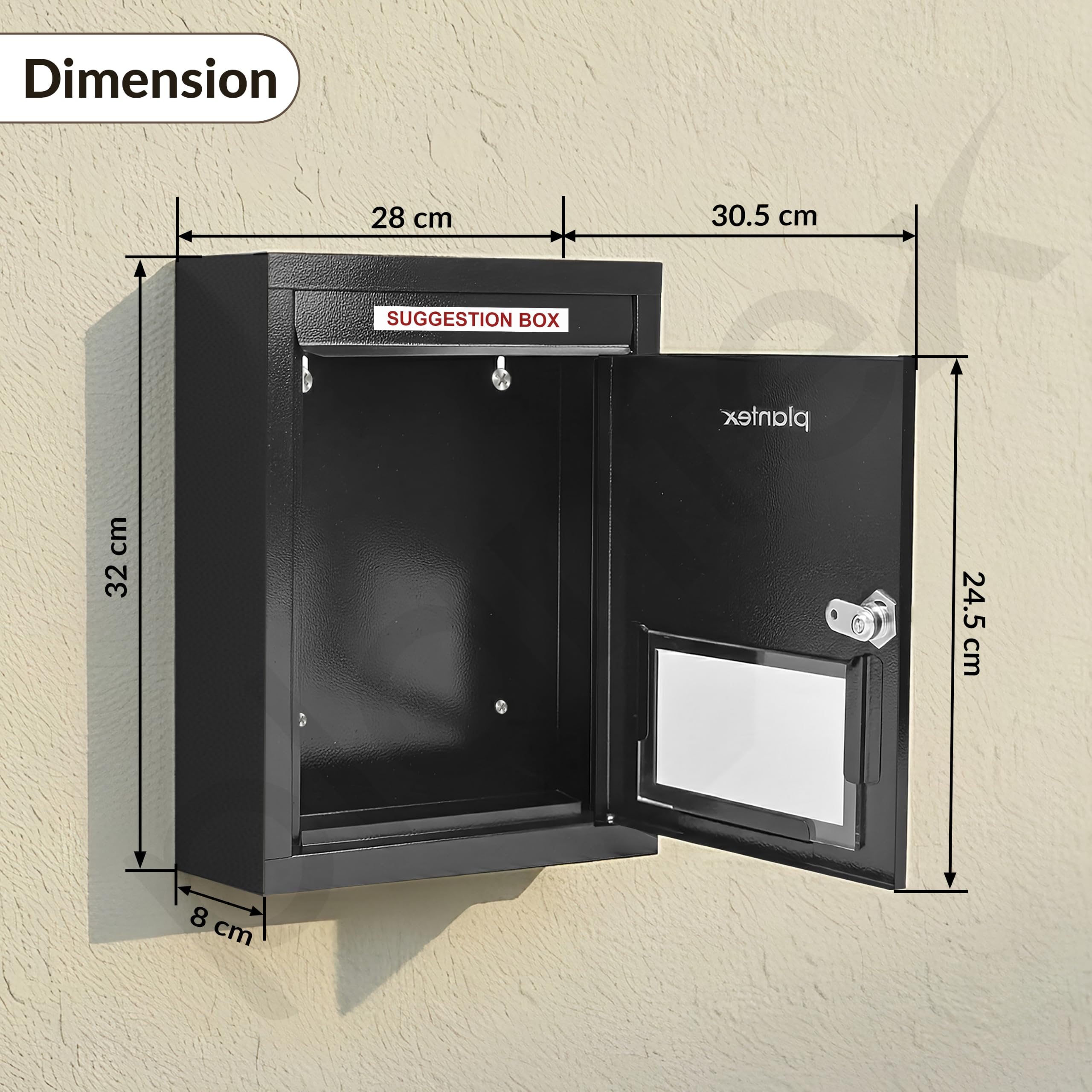 Plantex Mail Box - Secure Letter & Suggestion Box -2