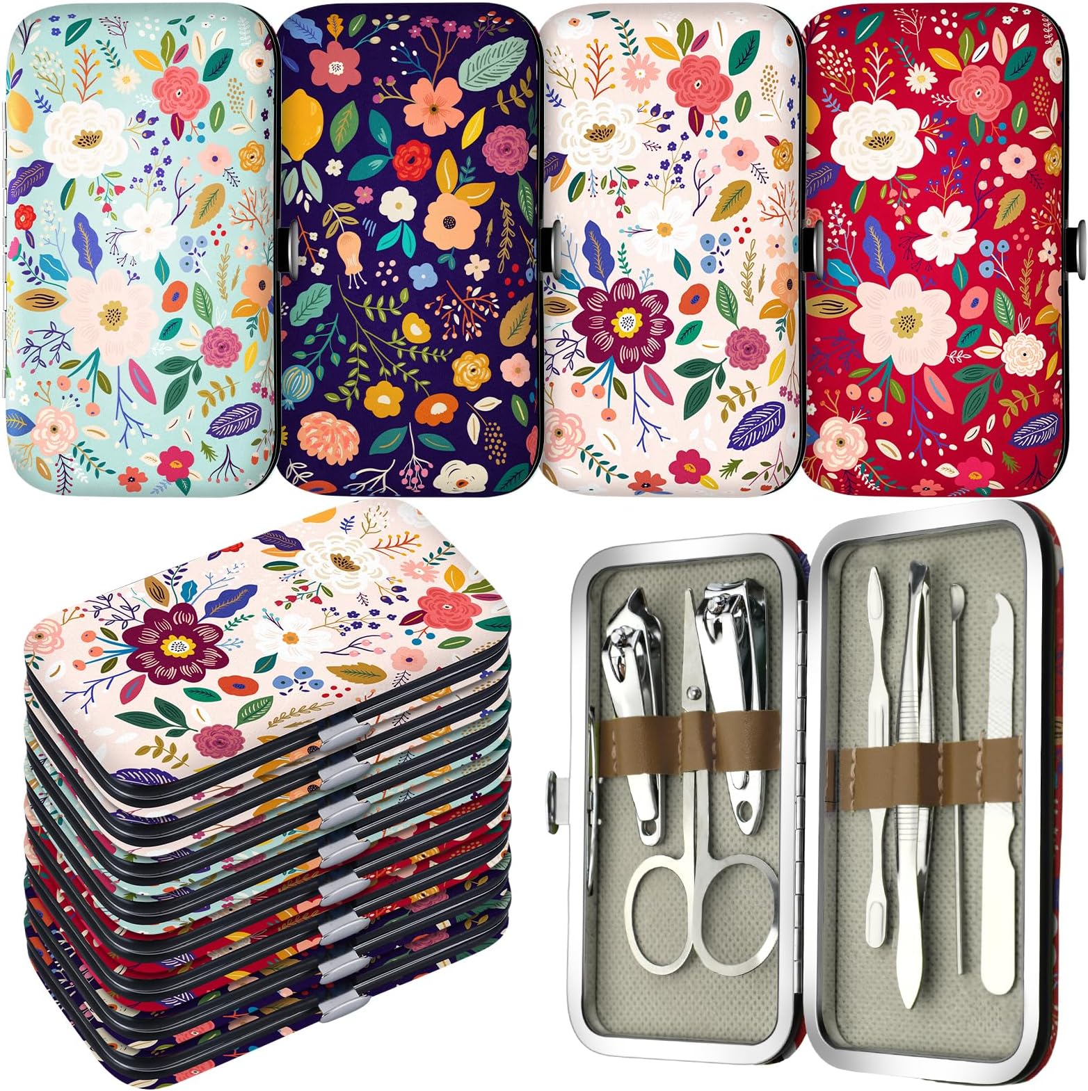 Gisafai 12 Set Manicure Set Stainless Steel Nail Clipper