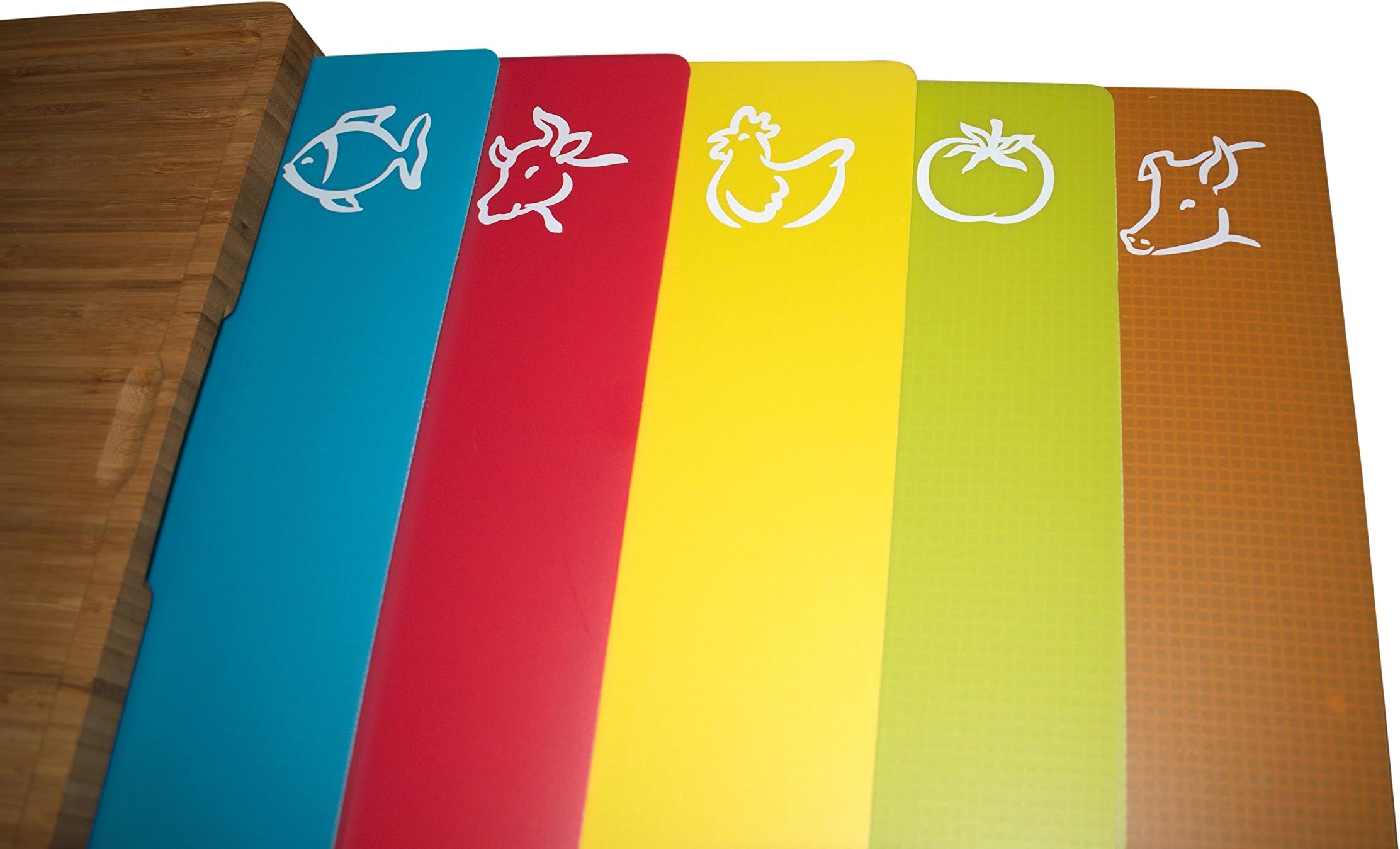 5 Flexible Chopping Mats Set | Colour Coded | Replacement Mats for Wimports Chopping Board (2017/18 Model)