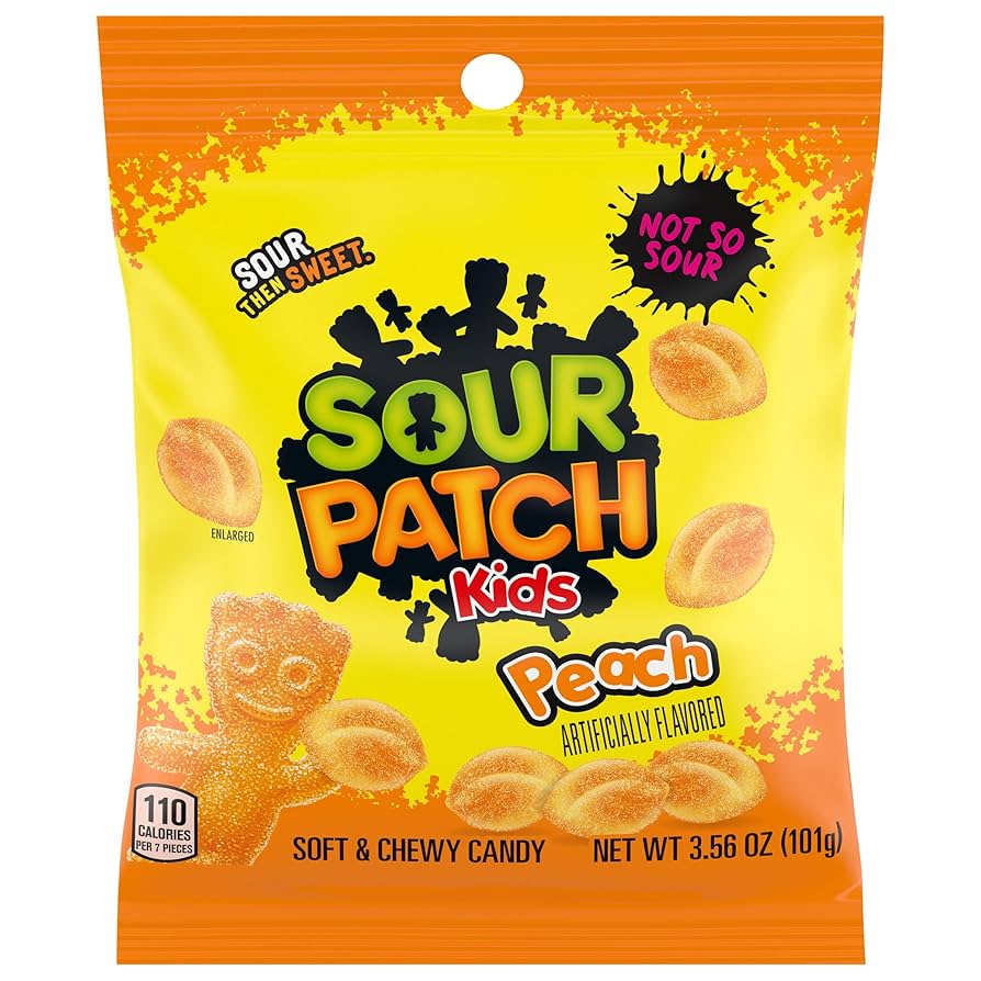 CANDY様(12/1) Amazon.com : SourPatch Kids Peach, 3.56 Ounce Bags (Pack of