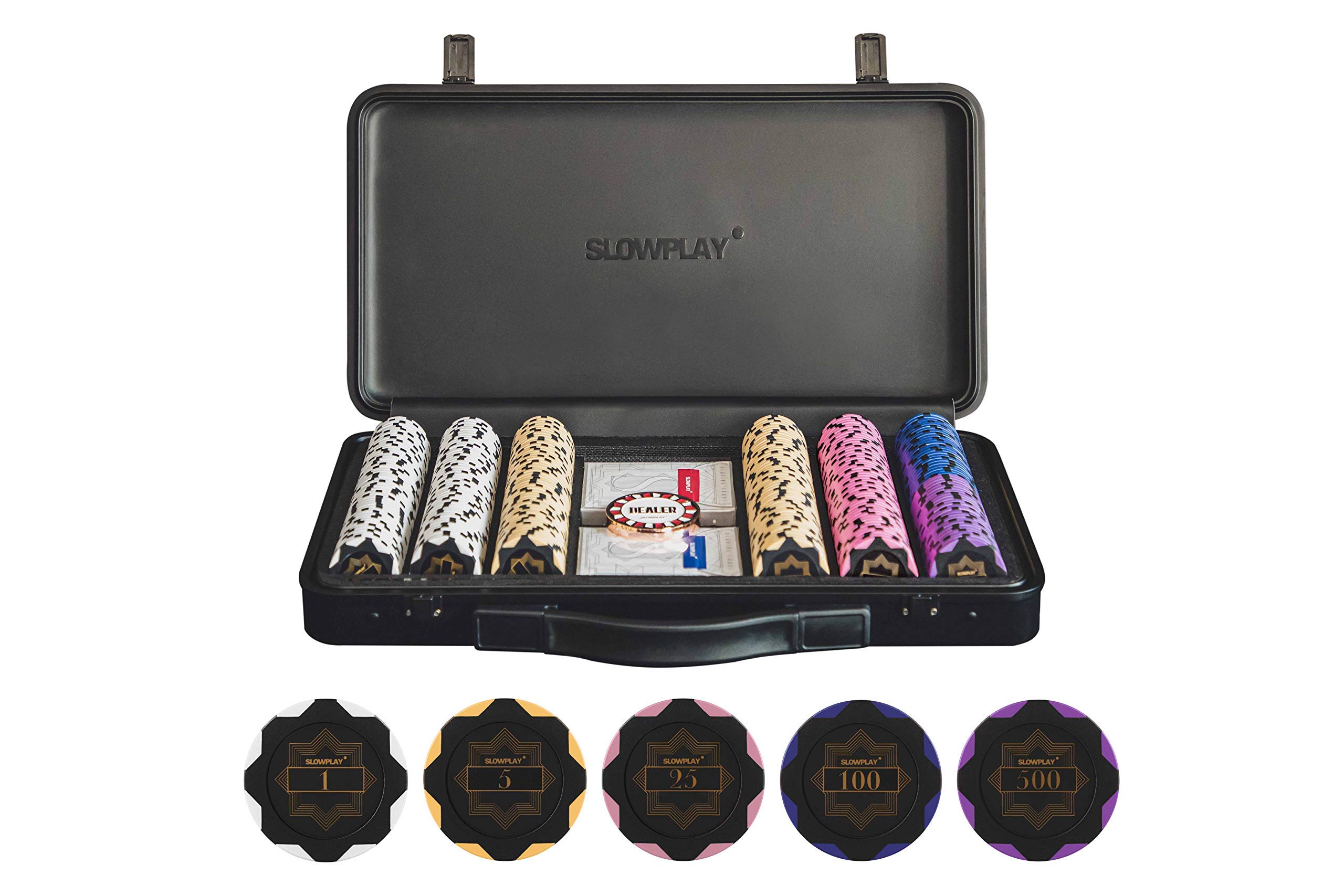 Chip Da Poker In Ceramica SLOWPLAY Nash | Confezione Da 50 Pezzi | 10g Cadauno | Per Texas Hold'em E Casino Nights - Foto 5
