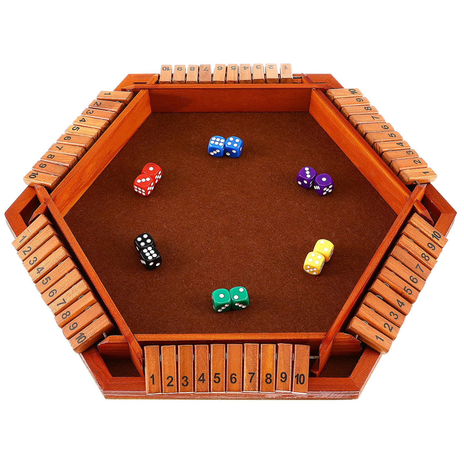 Juego de Mesa de Madera Dados y Números para Fiestas
