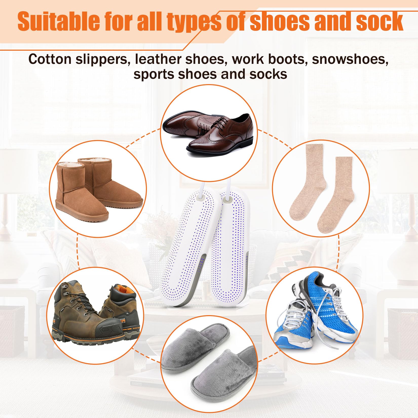 Idota Schuhtrockner Elektrisch, Schuh Trockner Tragbarer, Elektrischer Schuhtrockner mit 3 Modi Timer für Schuhe, Kinderschuhe Antibakteriell für Schuhe, Skischuhe, Handschuhe, Socke
