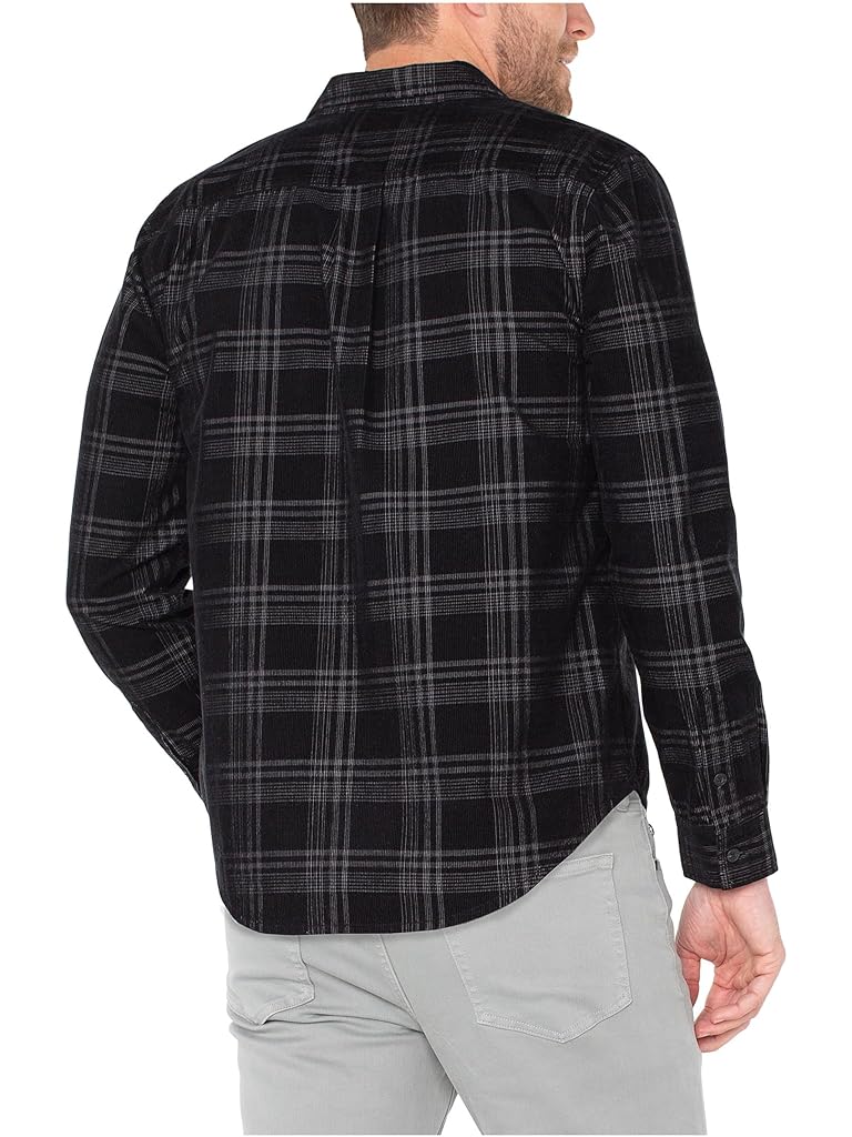 Black Liverpool Los Angeles Long Sleeve Double Pocket Button Up Shirt