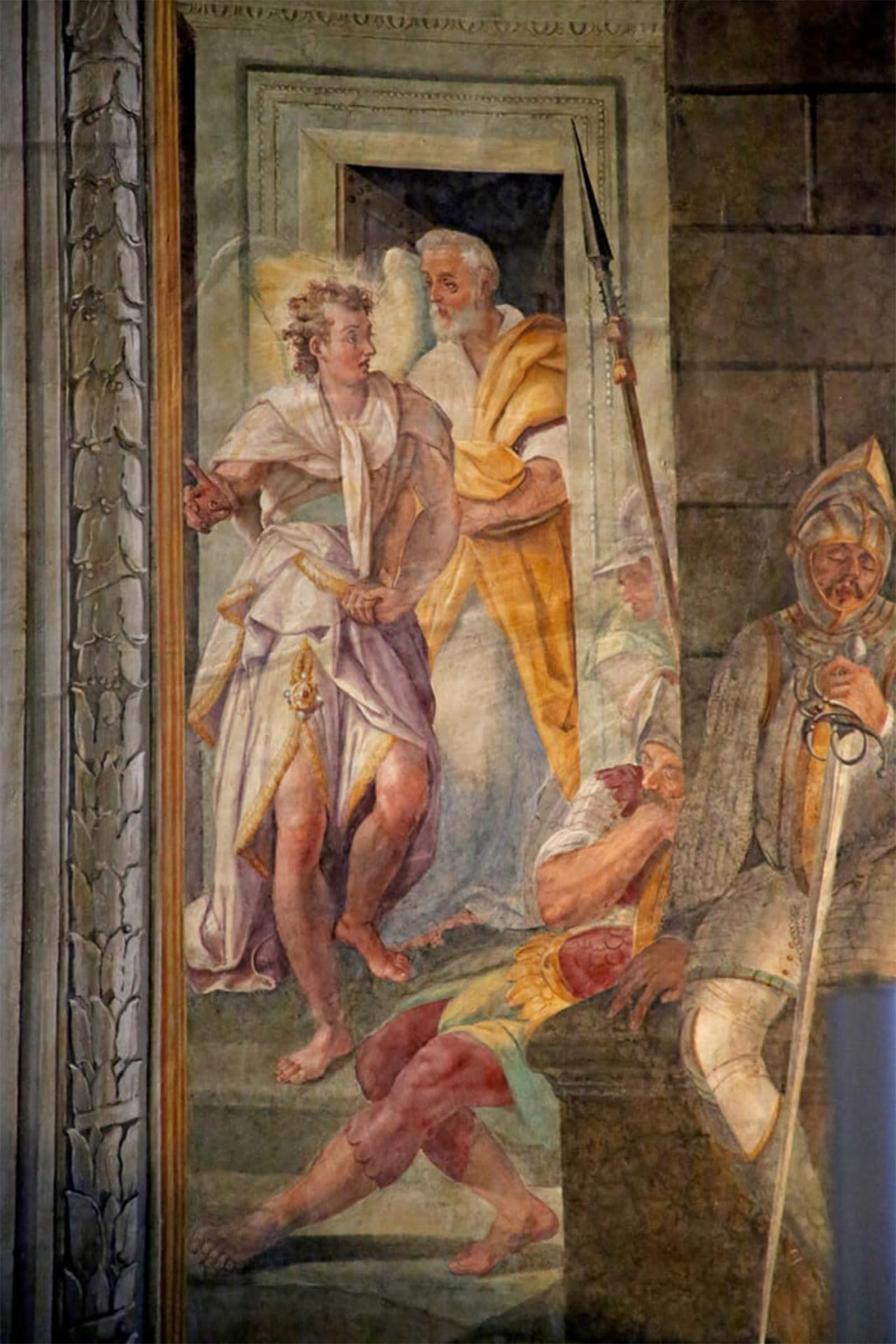 POSTERIIk Vintage Art Print Images Pictures Print St Peter Escapes From Prison with an Angel by Domenichino Modern Colour Posters for Office Home Decor 60x90cm