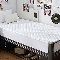 Vista 14 de GRT Cubrecolchón tipo almohada Individual, de rayón con cubierta de bambú, acolchado con relleno alternativo de plumón 3D de 900gsm, colchón