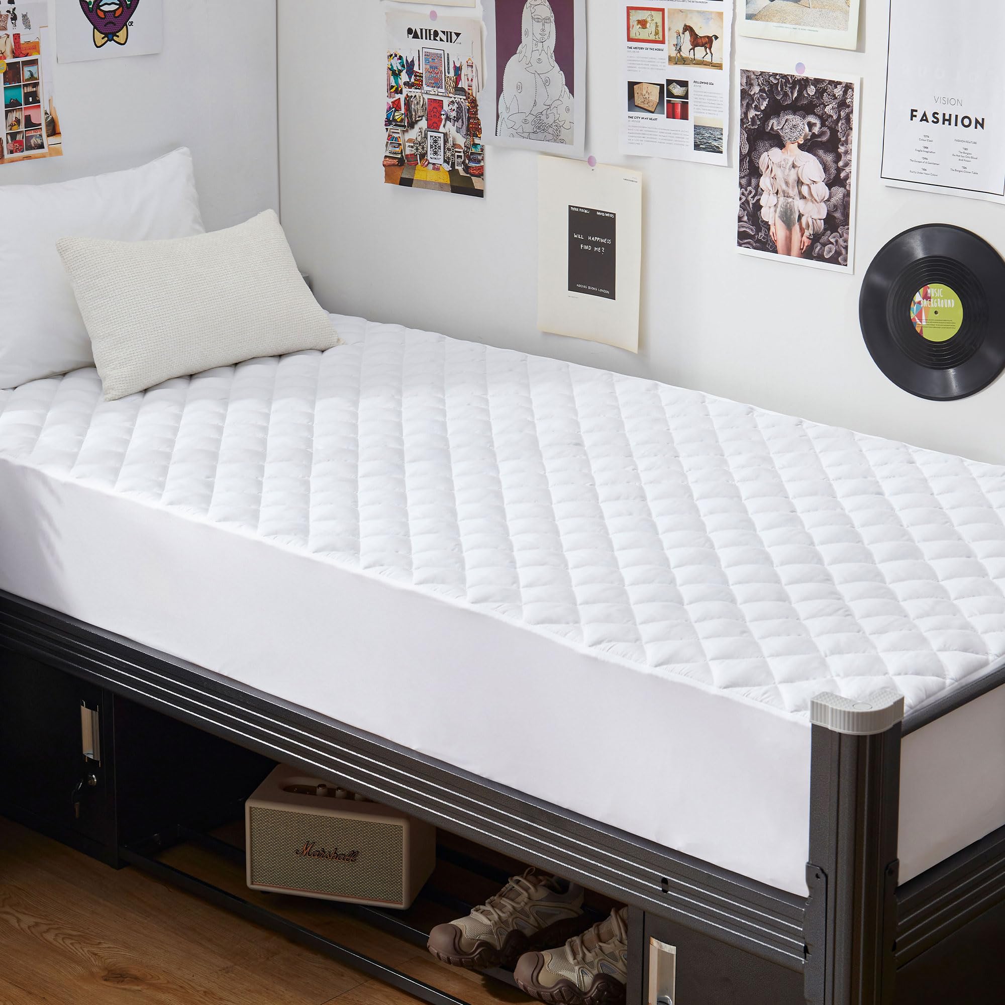 GRT Twin XL - Coprimaterasso impermeabile, in cotone cavo, trapuntato