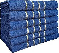 Kit 04 Toalha de Banho 100% Algodão Selecionado com Alta Absorção 70x130cm (Azul Escuro)